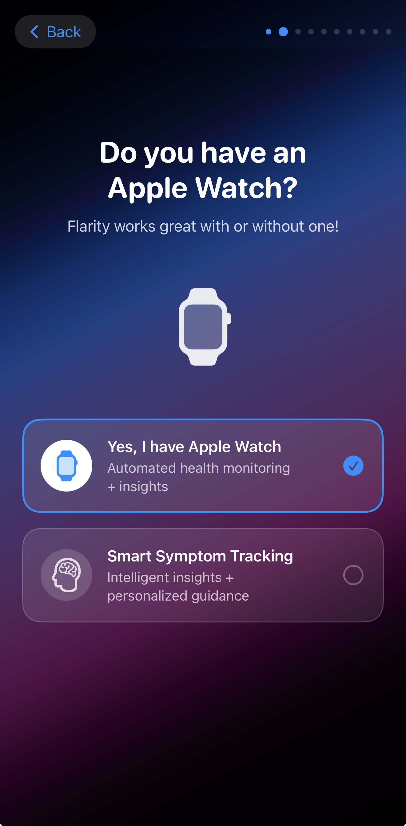 Apple Watch connected to Flarity for continuous IBD monitoring